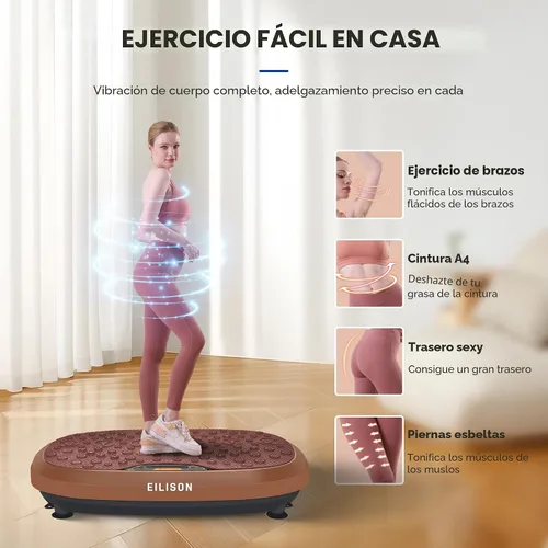 Miniatura 3 de EILISON FitMaxx 3D XL Vibration Plate Exercise Machine - Whole Body Workout Vibration Platform w/Loop Bands - Lymphatic Drainage Machine for