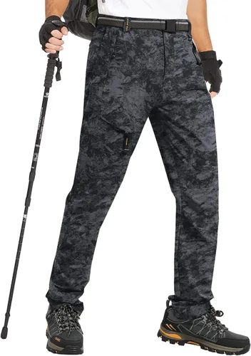 Miniatura 3 de SIKAINI Pantalones tácticos de secado rápido para hombre, ligeros, impermeables, para senderismo, Ripstop, con cinturón