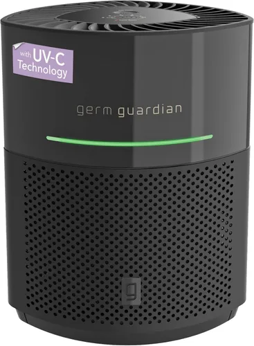 GermGuardian Airsafe+ Purificador de aire HEPA para el hogar, habitaciones grandes de hasta 1043 pies cuadrados con filtro de aire HEPA, luz UV-C y