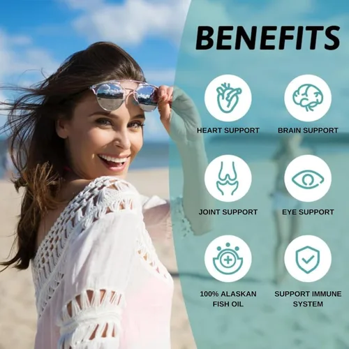 Miniatura 4 de Aceite de pescado salvaje de Alaska de triple fuerza, Omega-3 2500 mg, EPA 1,300 mg + DHA 1,200 mg, suplemento para la salud del corazón, el cerebro