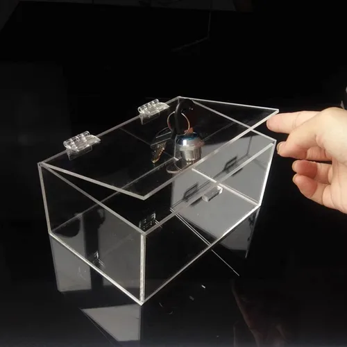Miniatura 4 de 12 piezas de bisagras acrílicas pequeñas - Bisagras transparentes autoadhesivas de plástico continuo para herramientas de cajones de gabinetes