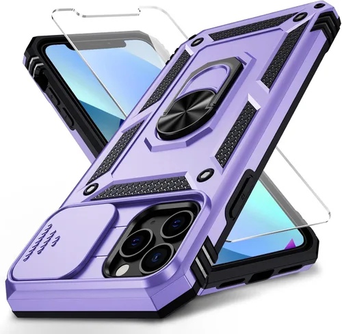 Miniatura 25 de Funda para iPhone 11 Pro con cubierta para lente de cámara, protector de pantalla HD, protección contra caídas de grado militar de 10 pies, soporte