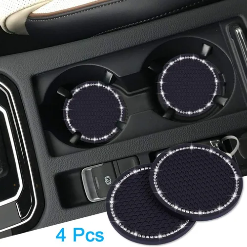 Miniatura 3 de Wisdompro - Posavasos para automóvil, paquete de 4 posavasos de PVC para automóvil, antideslizantes, accesorios universales