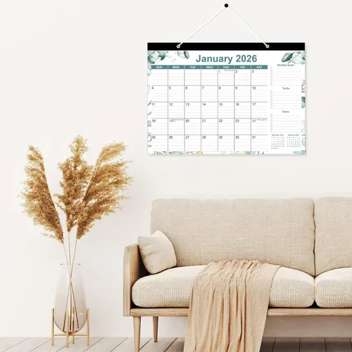 Miniatura 5 de Calendario de escritorio 2026, calendarios de 12 meses de enero de 2026 a diciembre de 2026, calendario de escritorio 2026 con papel grueso, 17 x 12