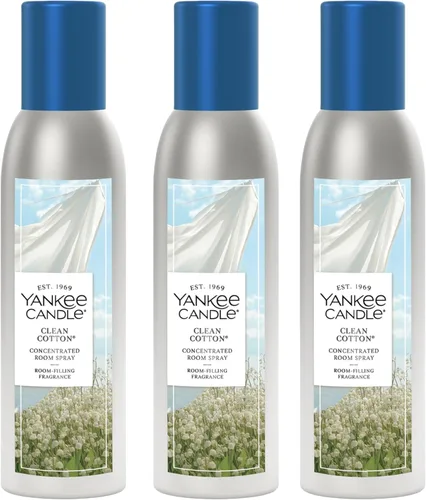 Miniatura 7 de Yankee Candle Ambientador concentrado en aerosol, eliminador de olores para el hogar, baño, corona de otoño, 1.5 onzas (paquete de 3)