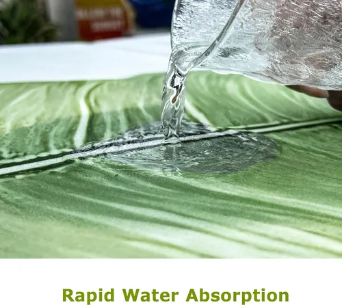 Miniatura 3 de Alfombra de baño antideslizante, de secado rápido, absorbente, verde, alfombra de ducha para suelo de baño, alfombra de goma lavable para baño