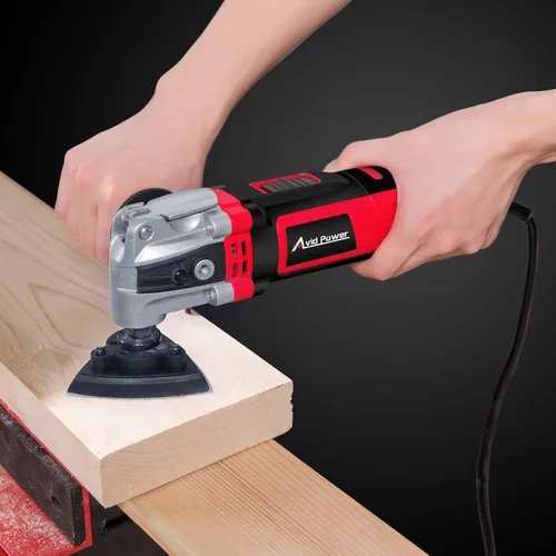Miniatura 7 de AVID POWER Herramienta oscilante, multiherramienta oscilante de 3.5 amperios con ángulo de oscilación de 4.5°, 6 velocidades variables y 13 Rojo