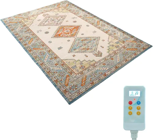 Miniatura 9 de Electric Heated Large Rug, Heated Floor Carpet with Adjustable Temperature & Timer & Storage Bag, Electric Radiant Heating Floor Mat, Winter Hot Mat