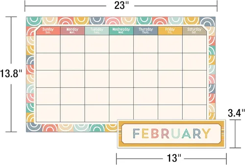Miniatura 3 de Carson Dellosa We Belong - Juego de 137 piezas de calendario de pared, encabezados mensuales, días festivos, cumpleaños, cubiertas de números