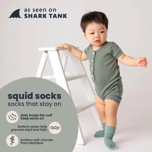 Miniatura 77 de squid socks Calcetines de viscosa de bambú 0-6M, 6-12M, 12-24M y 2T-3T Calcetines que se mantienen puestos