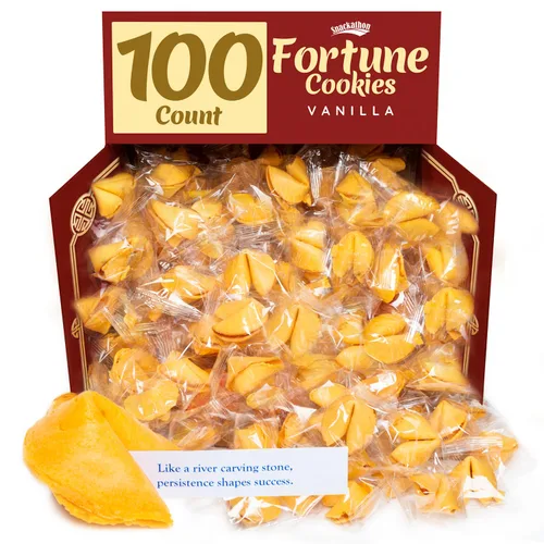 Miniatura 11 de Snackathon Galletas de la fortuna, envueltas individualmente, paquete a granel, Premium hechas en EE. UU. (200 unidades, vainilla)
