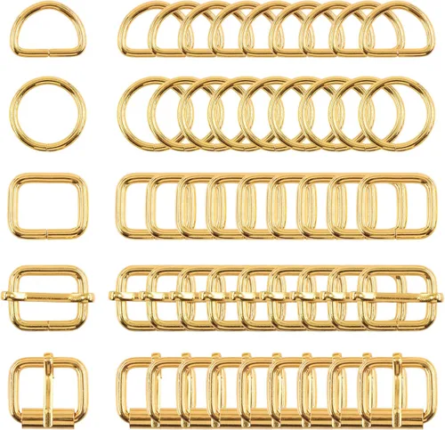 Miniatura 10 de Swpeet Hebillas de metal de 5 estilos: deslizante ajustable, anillo D, anillo circular