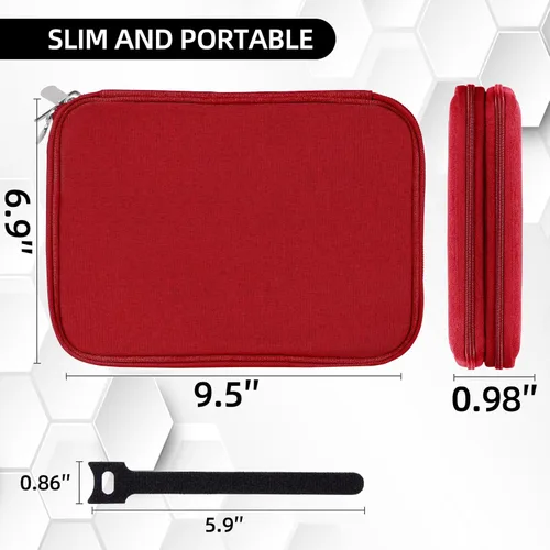Miniatura 4 de Organizador de artículos electrónicos, bolsa organizadora de cables de viaje, resistente al agua, doble capa, para cable, iPhone, iPad Mini, regalo