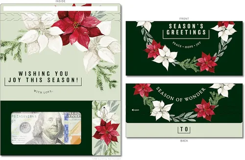 Miniatura 21 de Tarjeta de boda, con dos aperturas de tira para desgarrar, con ventana de plástico transparente que deja ver dinero, cheques o tarjetas de regalo
