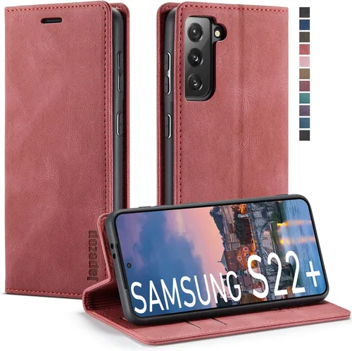 Miniatura 18 de Funda tipo cartera para Samsung Galaxy S22 5G con tarjetero y función atril, bloqueo magnético RFID, funda de piel con tapa para Galaxy S22 5G