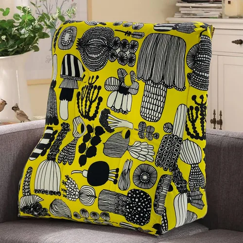 Miniatura 8 de WOWMAX Almohada de lectura curva para adulto, almohada de espalda elevada para sentarse en la cama, almohada de apoyo de espalda para sofá, almohada