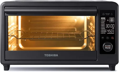 Toshiba TL2-AC25CZA(GR) horno tostador con freidora de aire, horno digital de convección 6 en 1 con 9 funciones preestablecidas de cocción, para 6