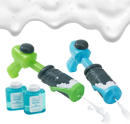 Fom Mania Quickshot - Pistola de espuma para niños y adultos, paquete de 2 unidades exclusivo de Amazon, pistola de espuma no tóxica para niños,