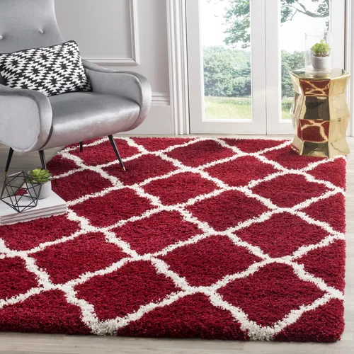 Miniatura 28 de SAFAVIEH Hudson Shag Collection - Alfombra extragrande de 11 x 15 pies, diseño de enrejado, no desprende pelusa y de fácil cuidado, 2 pulgadas