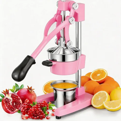 Miniatura 18 de Prensa manual de 19 pulgadas de altura extra alta comercial de hierro fundido de servicio pesado, exprimidor de jugo de frutas manual de cítricos