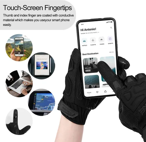 Miniatura 5 de INBIKE MTB BMX ATV - Guantes de ciclismo para carrera de motocross, bicicleta de montaña, DH