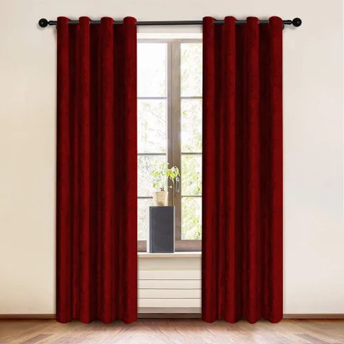 Miniatura 10 de KEMCO Panel de cortina opaca de felpilla de doble cara para sala de estar, dormitorio, dormitorio, sala de estar, oficina, con aislamiento térmico