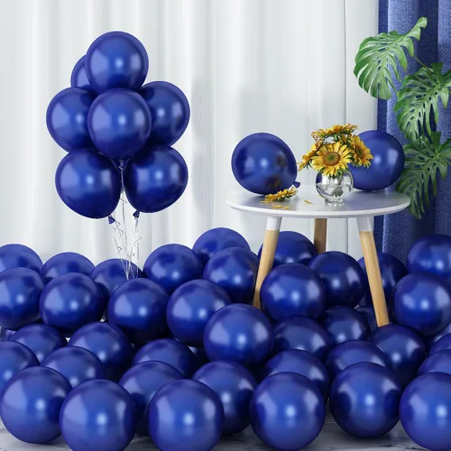 Miniatura 31 de Globos azul claro de látex de 5, 10, 12, 18 pulgadas, diferentes tamaños, 103 piezas de globos mate azul cielo azul bebé para decoración de fiesta