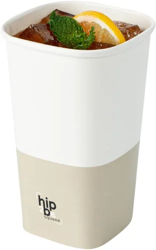 Miniatura 27 de Restaurantware Hip 2 Be Square - Tazas de café de papel de 12 onzas, 25 tazas de café reutilizables a prueba de fugas, tapas se venden por separado