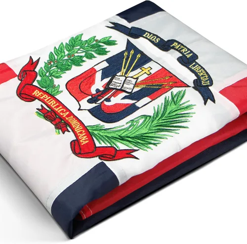 Anley EverStrong Series - Bandera de República Dominicana de 3 x 5 pies, resistente, cabecera de lona resistente, 4 filas de costuras de cerradura,