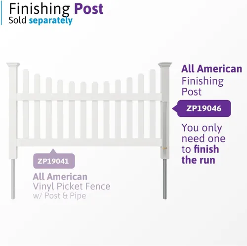 Miniatura 5 de Zippity Outdoor - Componentes totalmente americanos 1 panel + 1 poste, ZP19041, valla de vinilo sin excavación, fácil de instalar