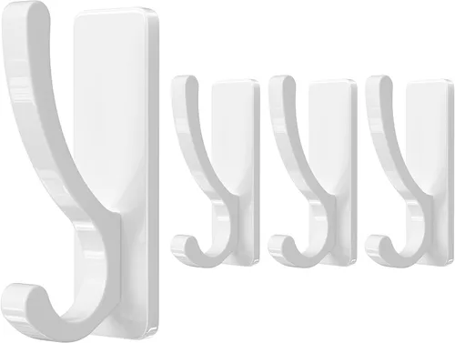 Miniatura 7 de pickpiff Ganchos adhesivos de pared para toallas, gancho adhesivo resistente (13 libras), colgador para puerta, baño, dormitorio, armario, para Negro
