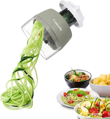 Cortador de verduras espiralizador de mano, 4 en 1, espiralizador de verduras de alta resistencia, máquina de espaguetis de calabacín, cortador en