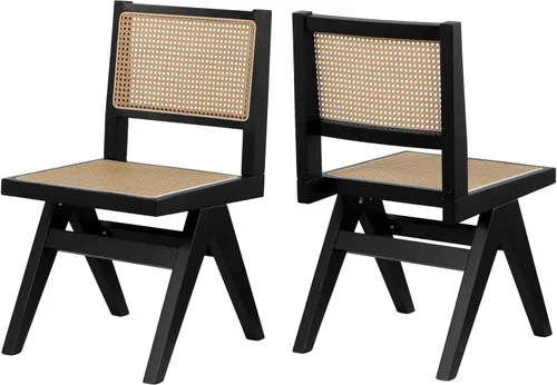 Miniatura 5 de Comfy to go Sillas de Comedor Modernas Negras Juego de 4 Sillas de Cocina Sin Brazos