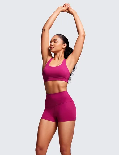 Miniatura 69 de CRZ YOGA Butterluxe - Pantalones cortos de ciclismo de cintura alta para mujer, 2.5 pulgadas, yoga, entrenamiento, elastano, correr, voleibol