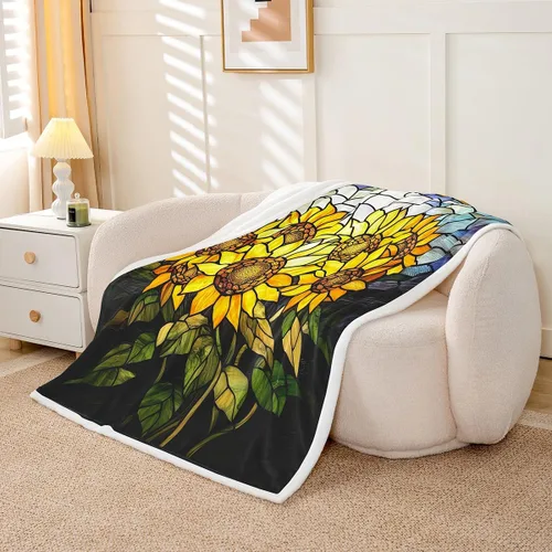 Miniatura 27 de Manta de cama de margaritas blancas, manta de franela rústica con flores florecientes de jardín natural para decoración de habitaciones, manta
