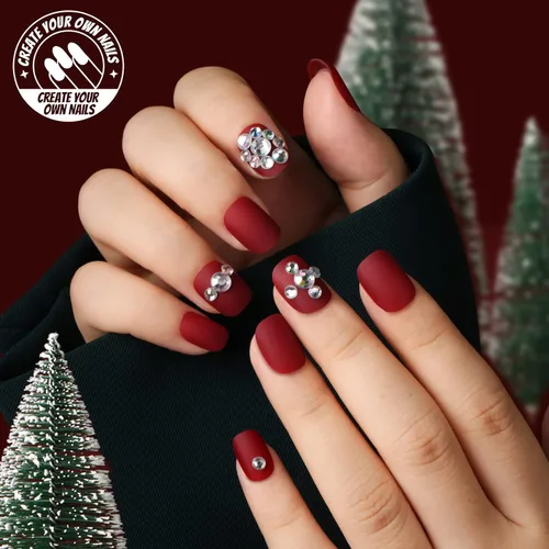 Miniatura 5 de Teenitor 24 paquetes de uñas postizas cortas a presión, 576 piezas de uñas postizas redondas a presión, uñas postizas cortas mate y brillantes