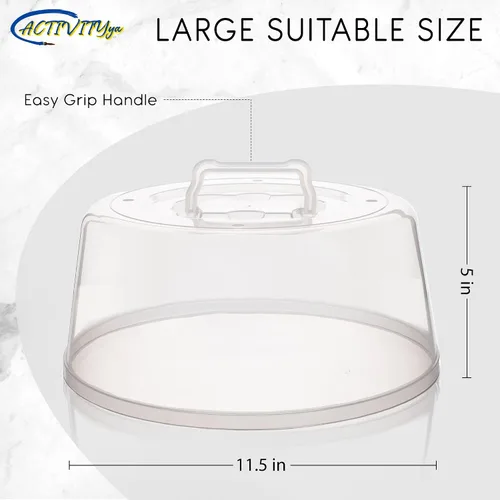 Miniatura 2 de Cubierta grande para microondas para alimentos, tapa protectora de salpicaduras, funda de soporte para pasteles, tamaño 11.5 pulgadas x 5 pulgadas