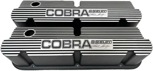 Miniatura 2 de Compatible con Ford Cobra CS Shelby SBF Pentroof Black Valve Covers - Ansen USA