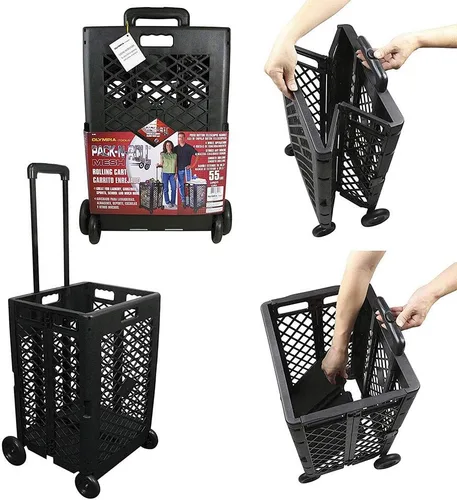 Miniatura 4 de Olympia Tools 85-404 Pack-N-Roll - Portaherramientas portátiles de malla, capacidad de carga de 55 libras, color negro