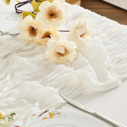 Miniatura 14 de BALCONY & FALCON Camino de mesa con borlas, lavable a máquina, caminos de mesa decorativos de lujo para el hogar para comedor, fiestas, banquetes