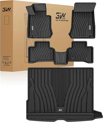 Miniatura 24 de 3W Alfombrilla de maletero para Mercedes Benz GLE 2020-2026 SUV, 350/43 AMG/450/53 AMG/580/63 AMG S Forro de maletero resistente para todo clima