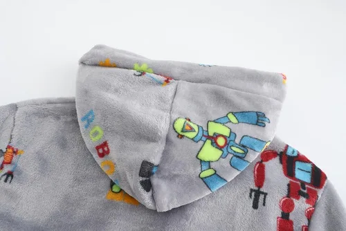 Miniatura 6 de Bata de baño de forro polar suave para niños y niñas