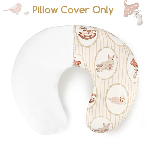 Miniatura 3 de DILIMI Nursing Pillow Cover, Stretchy Removable Case for Breastfeeding Pillows, Ultra Soft Comfortable Slipcover for Baby Girl and Boy, Farm
