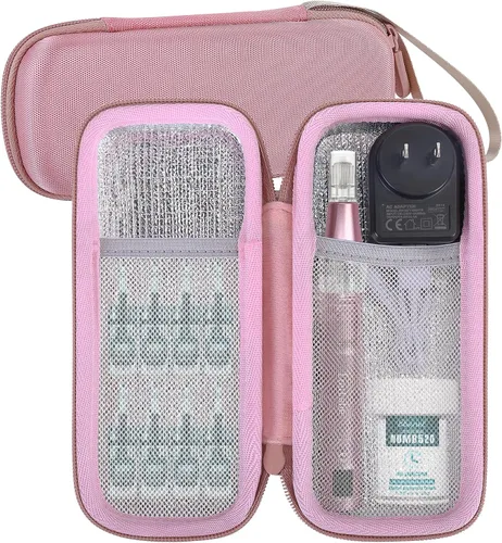 Miniatura 10 de Aenllosi Funda rígida compatible con bolígrafo de microagujas profesional y cartuchos reemplazables, soporte protector para bolígrafo Derma Gris