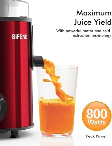 Miniatura 5 de SIFENE Exprimidor centrífugo, extractor de jugo compacto de 400 W para frutas y verduras enteras, canal de 2.5 pulgadas de ancho, exprimidor