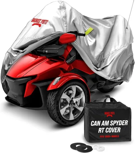 Miniatura 15 de Cubierta de protección para motocicleta de la marca Badass Motogear, con rayas reflectantes de seguridad nocturnas, escudos de calor, con badass