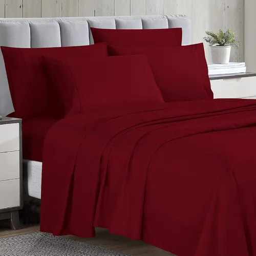 Miniatura 21 de Home Basics - Juego de sábanas de microfibra cepillada ultra suave de 4 piezas de 2.36 oz/m², hipoalergénico, individual, aguamarina