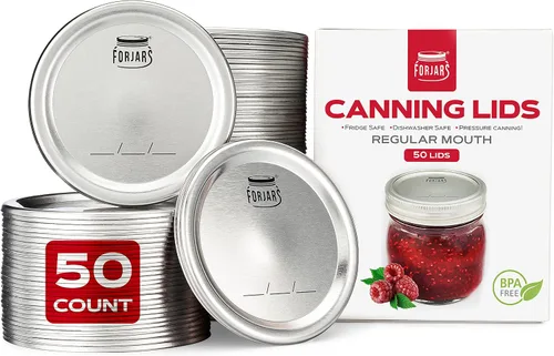 Miniatura 9 de FORJARS - Tapas para conservas de boca regular, paquete de 24 – Crea sellos herméticos en frascos Mason para conservar alimentos para preparación