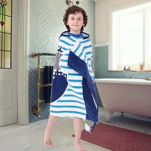 Miniatura 3 de Toallas de baño para niños, toalla para niños con capucha para playa, baño, piscina, toallas de natación de 30 x 50 pulgadas, tamaño grande, ultra