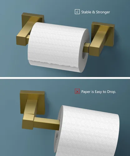 Miniatura 6 de FORIOUS Soporte de Papel Higiénico para Montaje en Pared, Soporte de Rollo de Tejido Giratorio de Doble Poste de Acero Inoxidable Resistente al